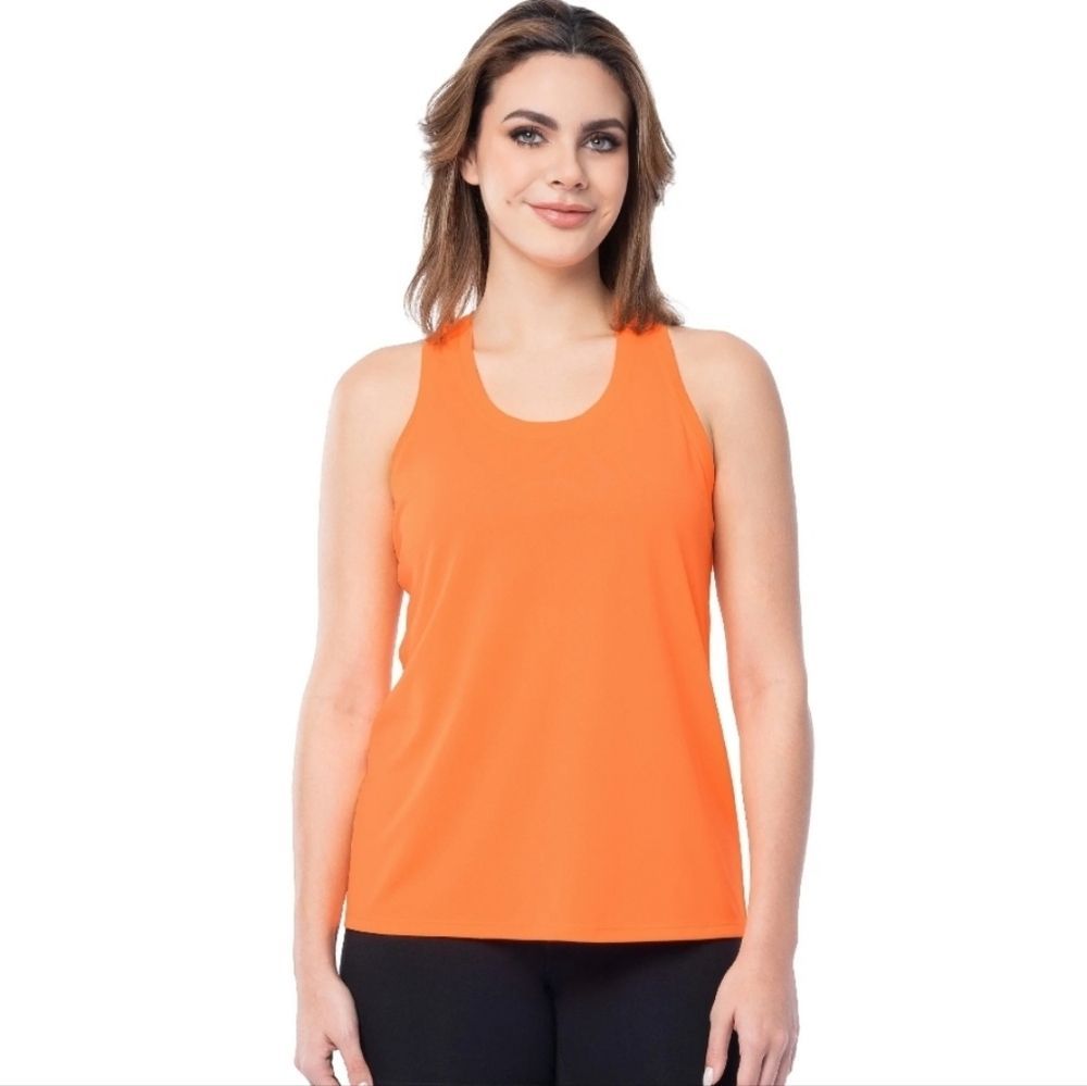 Nwt Neon Orange Racerback Athletic Sleeveless Top Medium — image 2 of 8